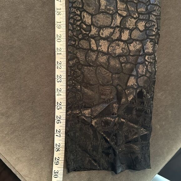 Black Patterned Double Breasted 2 Piece Suit Tuxedo Size 34 Jacket 29/31 Pants - Picture 12 of 15